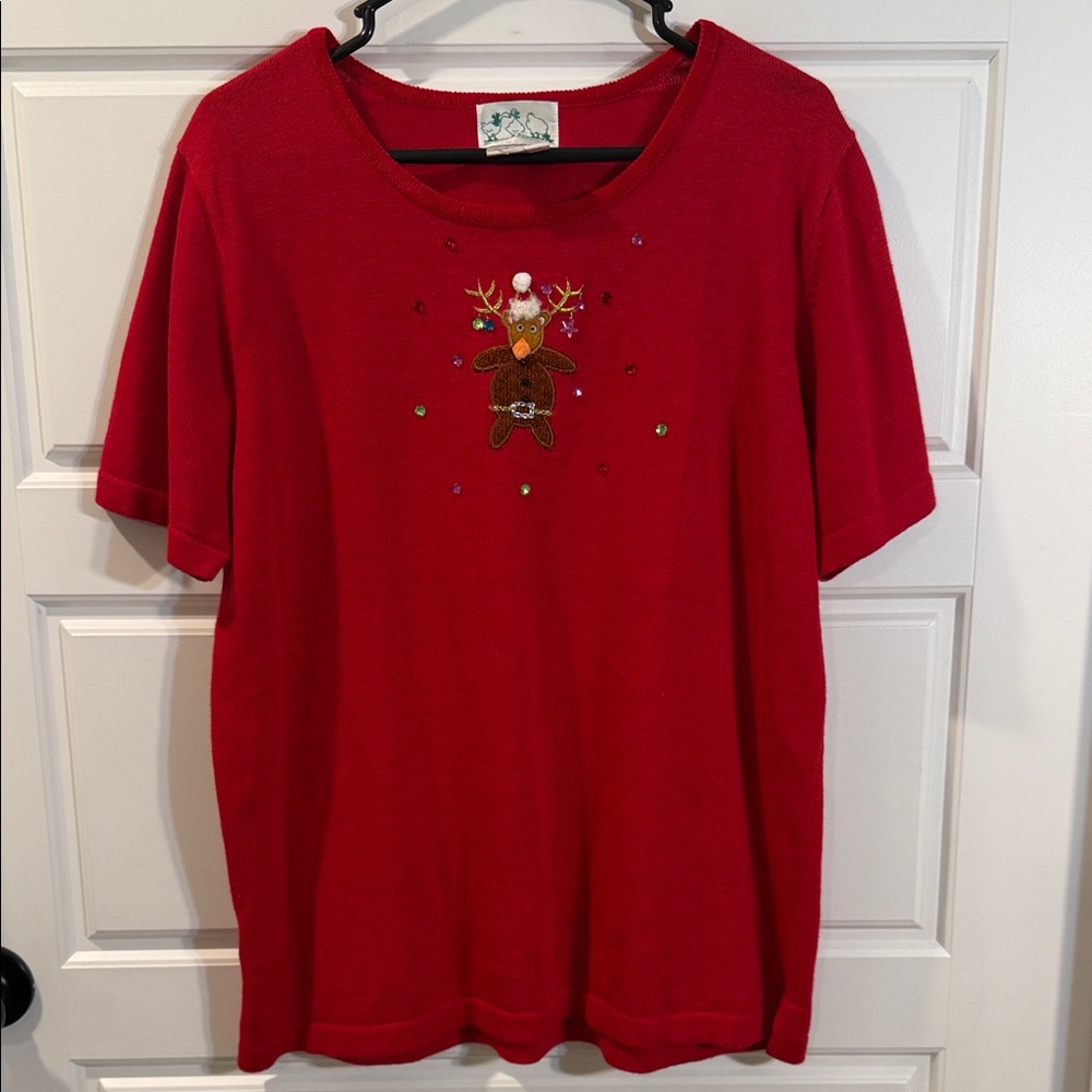 The Quacker Factory reindeer sweater large